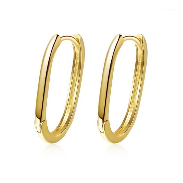 

stud 925 sterling silver earrings for women geometric men gold earring fashion korea jewelry 2021 1, Golden;silver