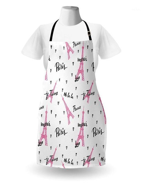

aprons eiffel tower apron france paris oh la hearts calligraphy doodle artwork women kids cooking baking kitchen bib1