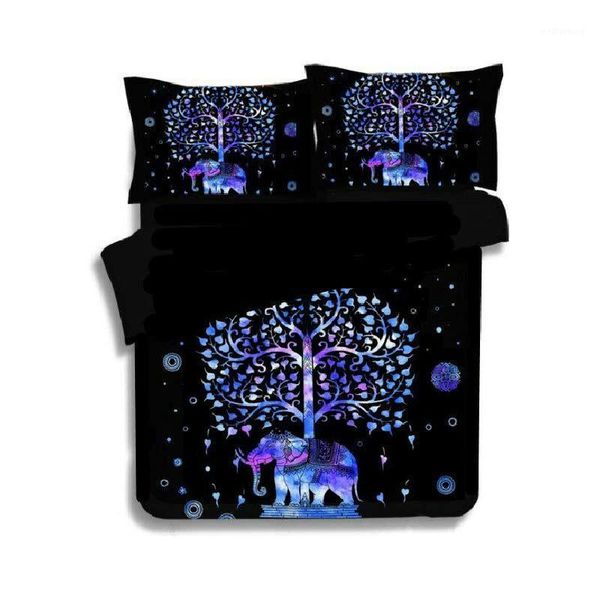 

bedding sets style elephant mandala set 2/3pc printed duvet cover linens pillowcase bedspreads1