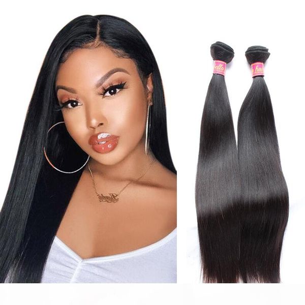 

bella hairbrazilian hair weft 2pcs lot malaysian virgin hairbundles double drown human hair weaves raw indian hair extensions, Black