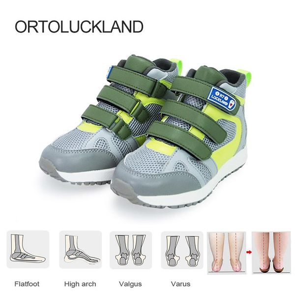 

athletic & outdoor kids shoes boys girls autumn arch support for flatfoot orthopedic running sneakers anti-slip hard heel casual sport, Black