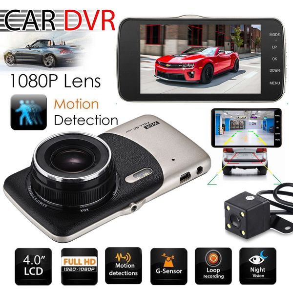 Yeni Çift Lens Kamera HD Araba DVR Dash Cam Video Kaydedici G-Sensor Gece Görüşü 3 Yıl Garanti 24h Gönderme 30 Gün Para Geri Yeni Gelmesi