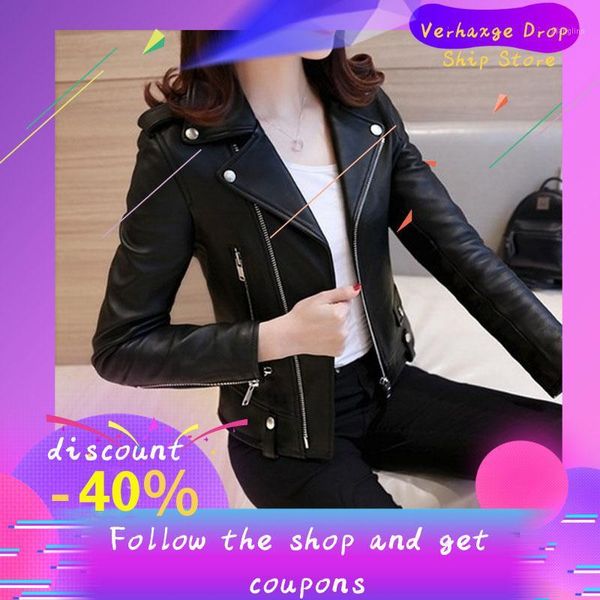 

jacket women's parka new ladies pu leather short slim jacket coat motorcycle leather women winter1, Black;brown