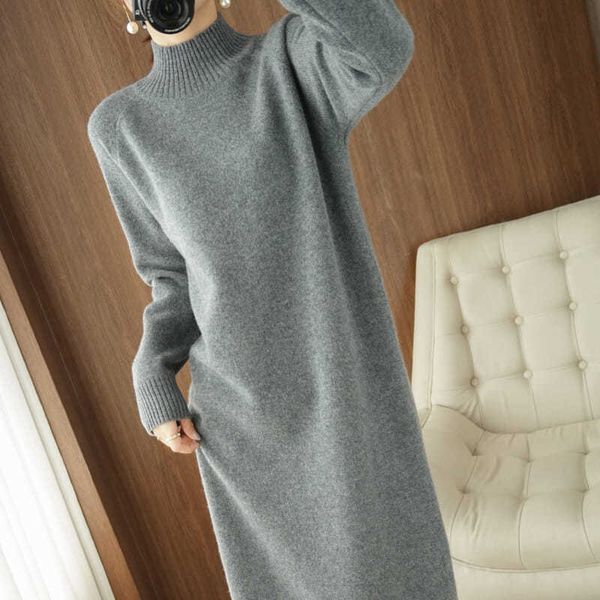 

2021 new autumn fashion and winter women's blouses dress female korean version of all mid-length games sweater sweaters 9k82, White;black