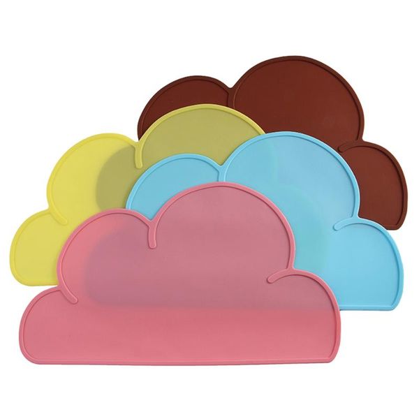 

dog houses & kennels accessories silicone cute cloud pet feeding mat pad feeder water dish bowl placemat clean cat supplies