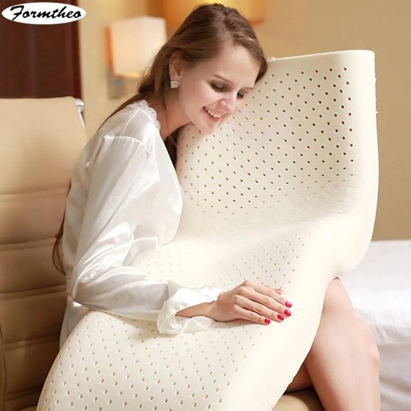 

formtheo natural latex foam neck pillow bed massage long pillows for sleeping