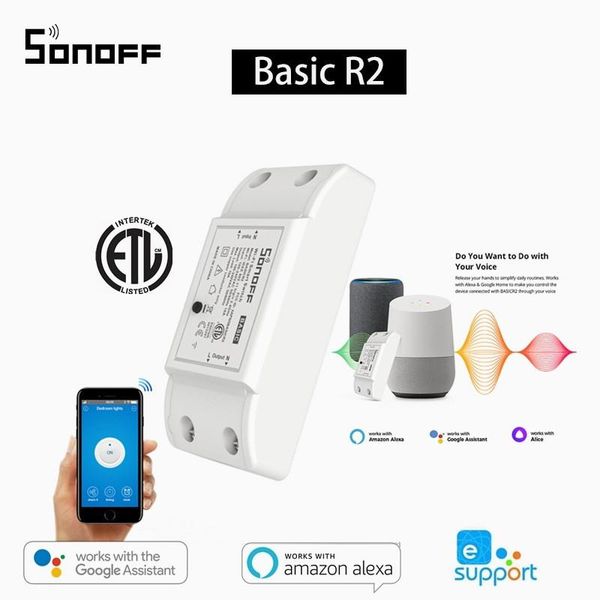 

sonoff basic r2 yiwei wi-fi дистанционного управления дистанционным управлением голос умный домашний контроллер времени