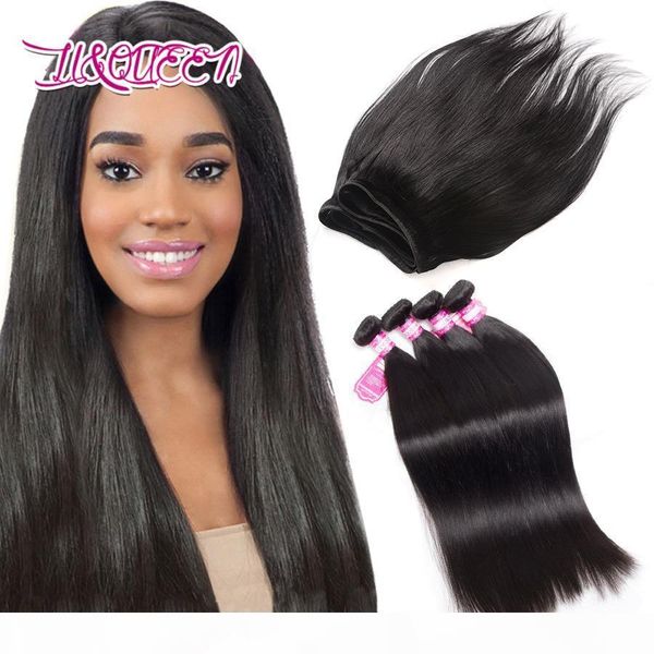 

mongolian hair bundles straight hair weave 4 bundles human hair natural black unprocessed beauty from li&queen, Black;brown