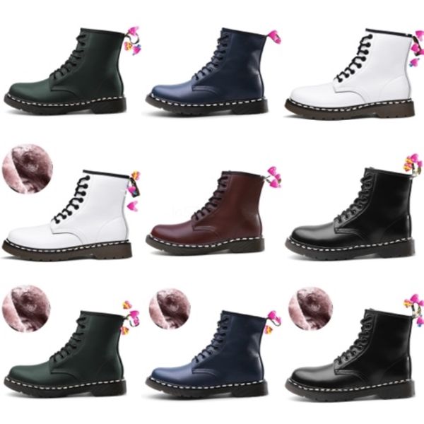 

g&zaco snow boots natural fur cow boots waterproof mid calf genuine leather winter cotton real fur women shoes#1633222, Black