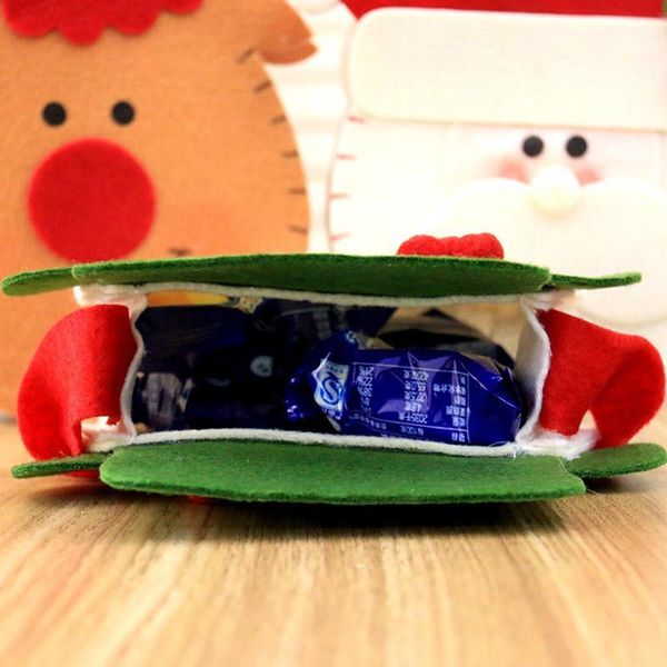 

christmas decorations creative candy bag non-woven fabric cute cartoon santa claus snowman elk handbag hanging gift bags ve1