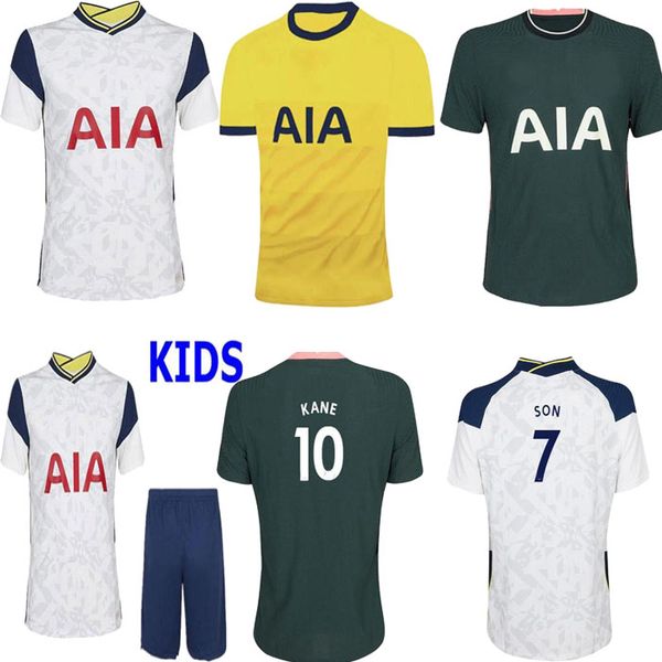 

2020 2021 tottenham bale kane child soccer jerseys 20 21 home away dele son camisetas futbol men kids kits ndombele uniforms sale, Black;yellow