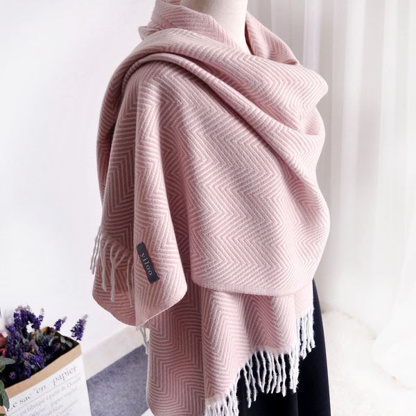 

vipconditioning women's shawl air cashmere room neck protection solid scarf warm dual purpose human print versatile autumn and winter, Blue;gray