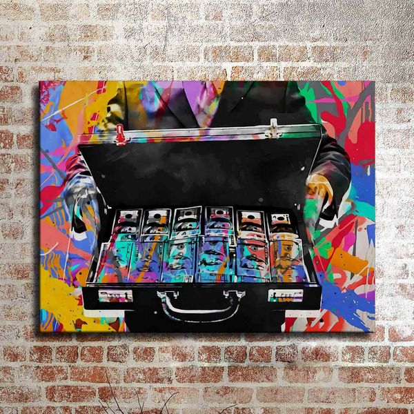 

alec monopoly artworks "banknotes" home decor handpainted &hd print oil painting on canvas wall art canvas pictures 210206