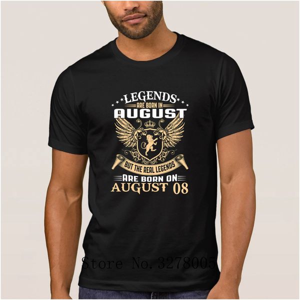 

la maxpa пользовательского логотип легенды рождается на 8 августа fun для summer style homme с коротким рукавом спортивного толстовка с капю