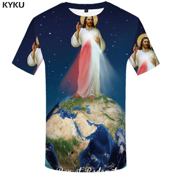

jesus landscape 3d forest print rock anime summer 3d print shirts horror harajuku hentai men clothing