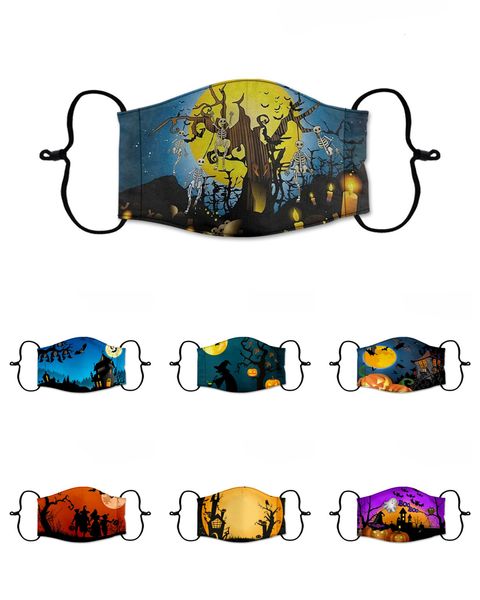 

years old kids halloween party masks 4-12 children fashion 3d printed pumpkin spider cotton mask anti dust washabl ok8w