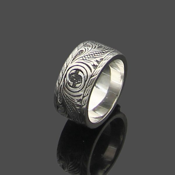

animal wide ring men tiger rings male female 3d jewelry, Silver