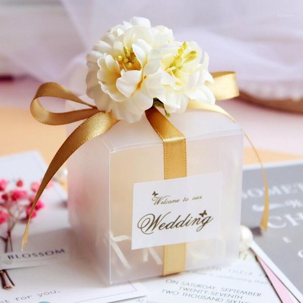 

gift wrap 50pcs/lot romantic candy boxes pvc transparent wedding box baby shower boy girl favor packaging bag party supplies1