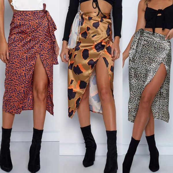 

women skirt fashion print high waist irregular split pencil skirt ladies summer casual high waist slim skirts sundress, Black