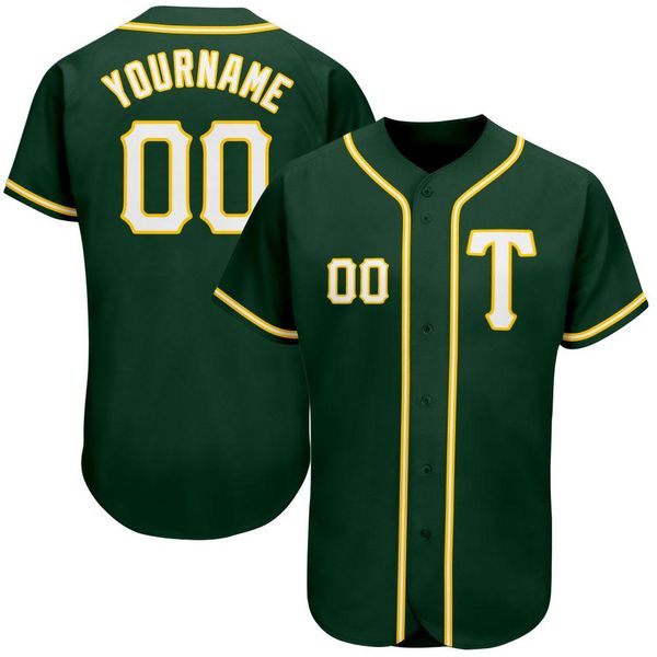 

custom green white-gold-0008 authentic baseball jersey, Blue;black