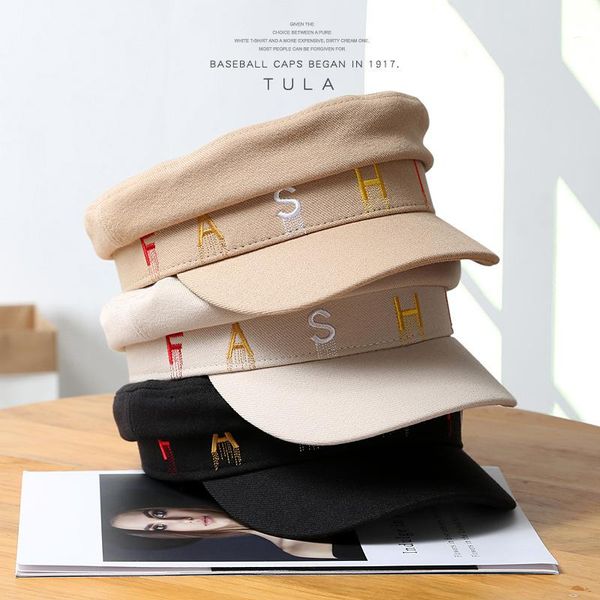

flat five-pointed star navy hat female trendy casual student wild beret boina masculina cappello donna czapka zimowa fashion, Blue;gray
