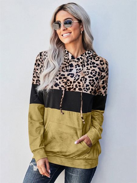 

contrast panel kangaroo pocket drawstring hoodie q27z#, White;black