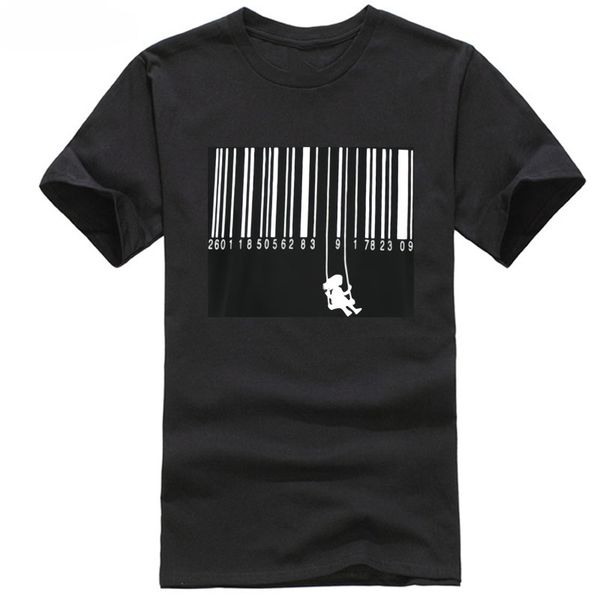

t shirt banksy barcode swing london street art discout new fashion t shirts brand mens sport hooded sweatshirt hoodie