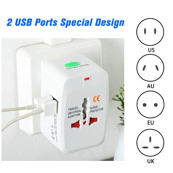 

fingerprint access control universal world wide travelling ac adapter plug international power charger electric usb socket adaptor converter