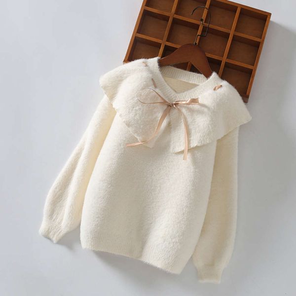 

autumn and 2020 new high winter quali children's wear girls' sweater thickened mink cashmere knitted bottom coat foreign sle baby, Blue