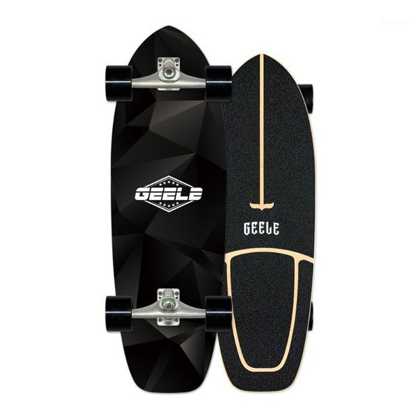 

longboard land surfboard big fish skateboard single kick walking brush street for beginner carver c41