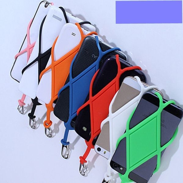 

universal silicone cell holder case cover neck strap necklace sling smart mobile lanyard for phone