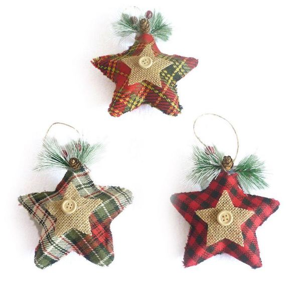 

1 шт. цвет burlap pinecone пентаграмма кулон елочные елки украшения кулон рождественские пентаграммы кулон рождественские украшения bbybxl