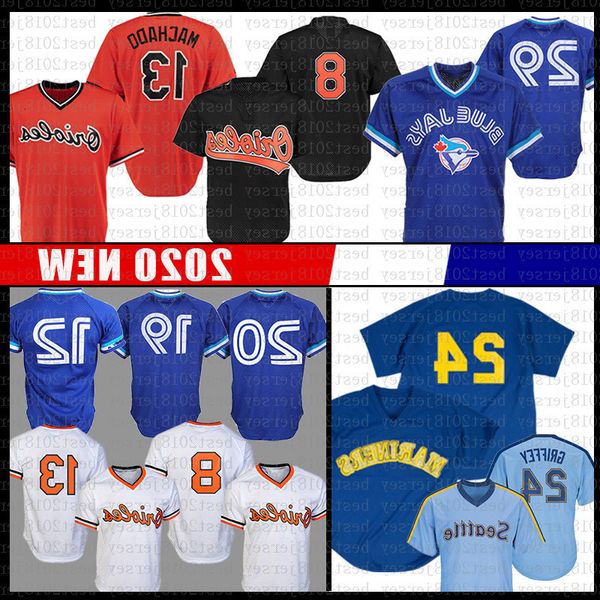 

men's 24 ken griffey jersey 29 joe carter roberto alomar josh donaldson jose bautista 13 manny machado 8 cal ripken jr. adam jones xaew