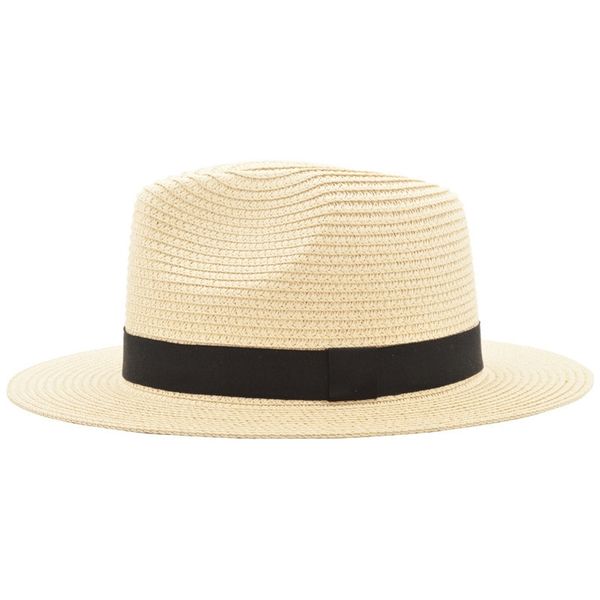 

vintage panama hat men straw fedora male sunhat women summer beach sun visor chapeau cool jazz trilby cap sombrero yy17161 y200602, Blue;gray