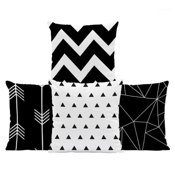 

fashion popular geometric pattern cushion set spot arrow square living room decoration pillowcase mountain rest velvet pillow1
