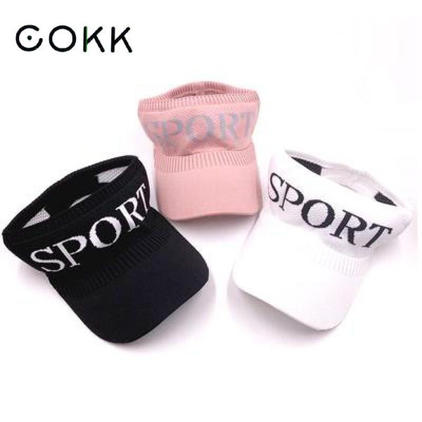 

cokk пустые топ шляпы для женщин трикотажные солнцезащитные шляпы визуализация письмо спортивная крышка открытый теннисный крышка солневизор, Blue;gray