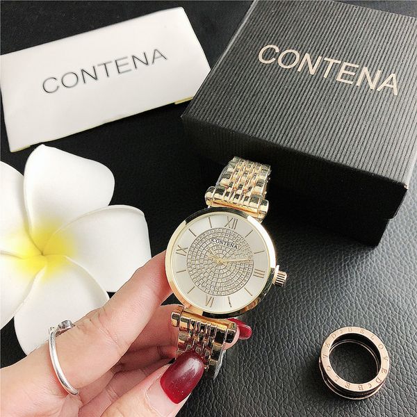 

in stock women quartz para relojes fashion diamonds watch steel rhinestone wristwatches woman's mujer xfcs watch contena oqwri dhl free, Silver