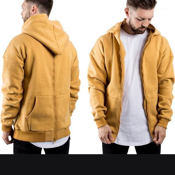 

bodybuilding hoodies men gyms clothing sweatshirt long sleeve cotton sportwear fitness jogger pullover double-faced sportswear1, Black