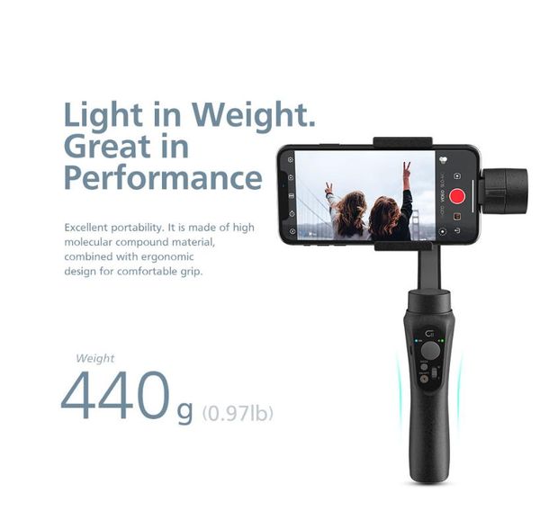 

phone handheld gimbal stabilizer dolly zoom panorama for all smartphone