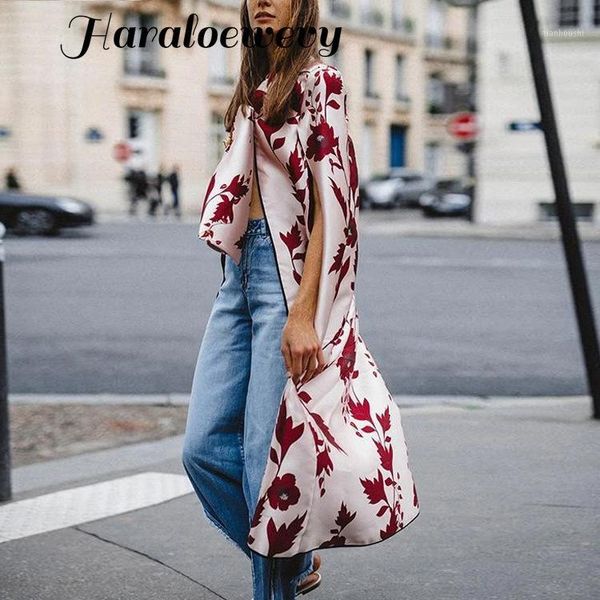 

autumn flower printing bowknot cloak blouse casual women raglan sleeve long plus size shirts1, Tan;black