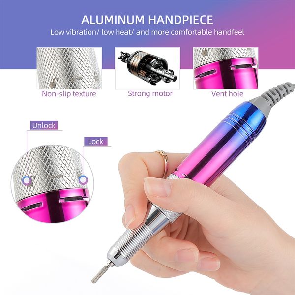 

gradientcolornaildrillcordless35000rpmelectricnailpolishersanderrechargeablebrushlessmotornaildrillinggelremover raben
