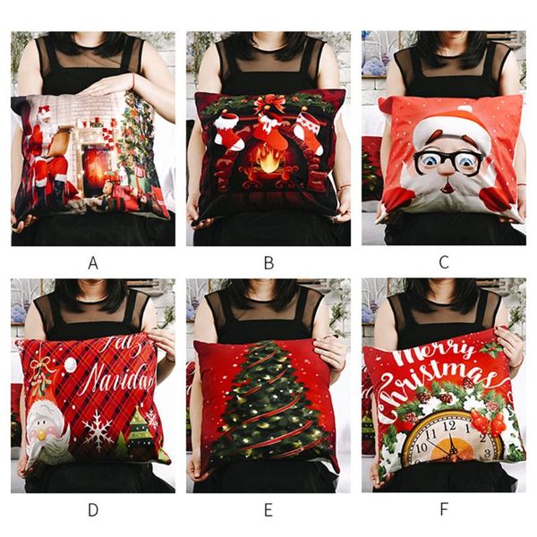 

reusable christmas supplies pillowcase festival bedding pillow case decorative pillowslip sofa cushion covers