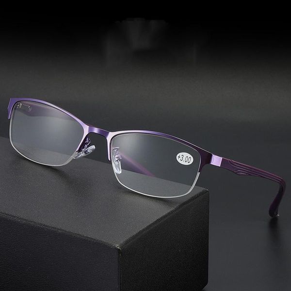 

sunglasses fashion ultralight classic reading glasses men half frame tr90 presbyopic eyeglasses anti fatigue for women oculos, White;black