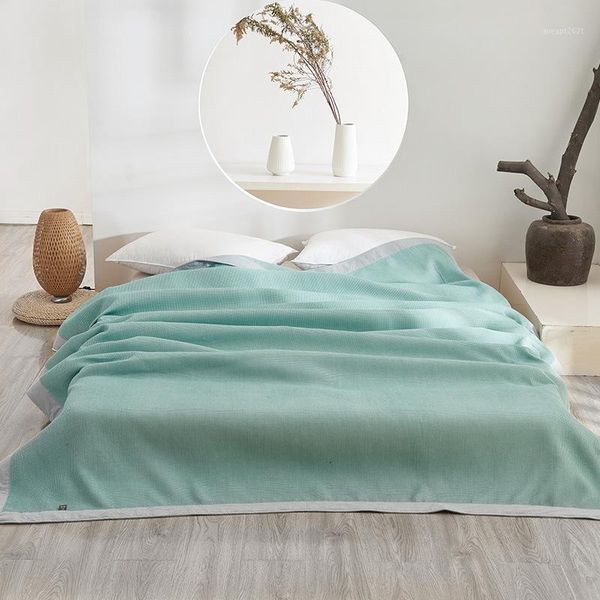 

pure cotton three layer gauze towel blanket stripe soft breathable couples blanket for summer travel bed sofa tv bedspread1