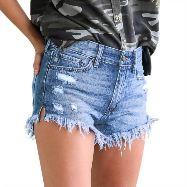 

tassel denim shorts women casual mid waist cotton rave jean short fashion button pockets shorts, White;black