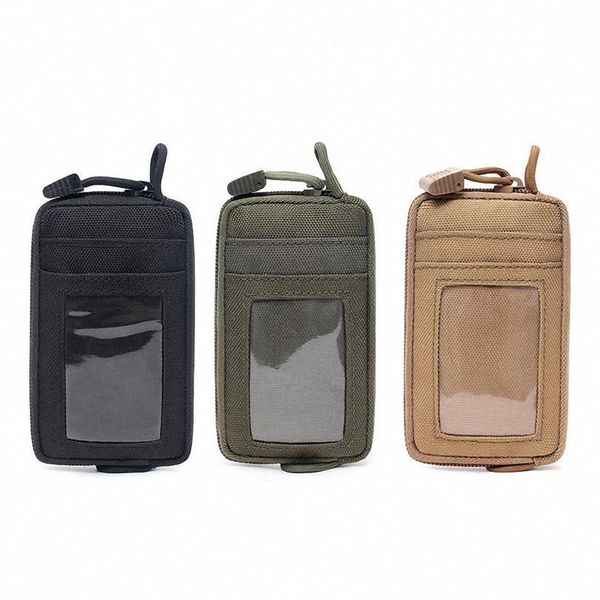 

1000d nylon tactical waist belt bag card money key pack with carabiner outdoor camping hunting bag edc military fa qyltzt