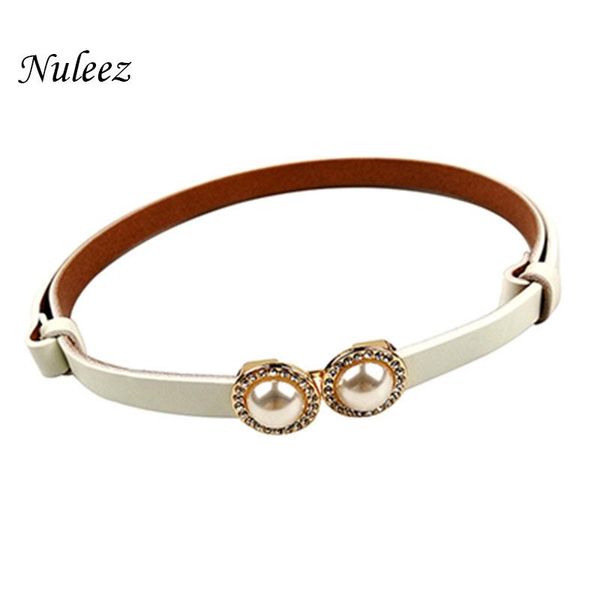 

коровий пояс женщины корейская новая дама на пряжки жемчужины талии цепи голова слой кожа украшение платье небольшого ремне 1904 год, Black;brown