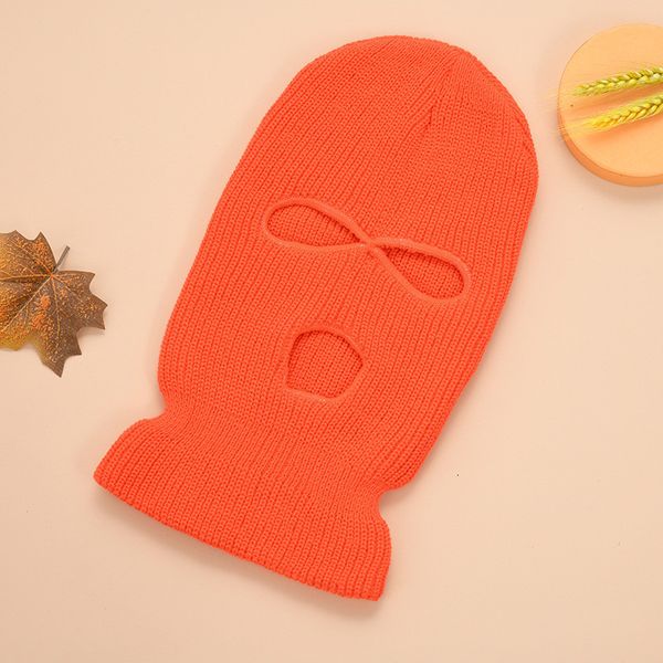 

balaclava cover full face hole mask beanie three holes knit hat ins winter snow ski masks face shield beanie ear muff cap warm m