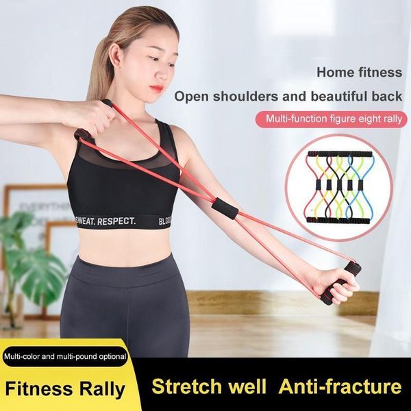 

resistance bands yoga 8 word chest expander rope fitness gum workout elastic home exercise training1