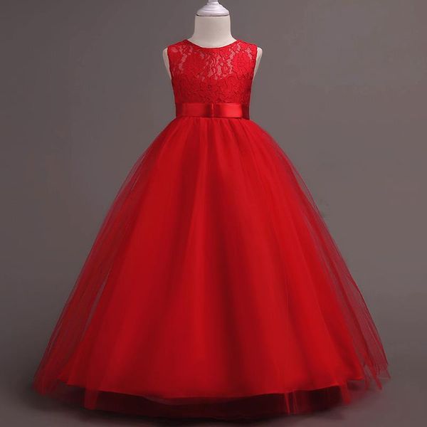 

fancy ball gown children clothes kid dresses for party and elegant birthday gown for 3 4 5 6 7 to 14 years old dress red child, Red;yellow